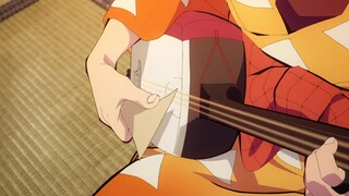 zenitsu playing an instrument