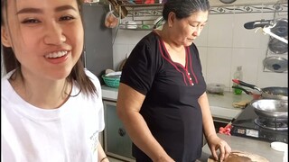 hai món chay ngon sà lách trộn sốt khoai tây.