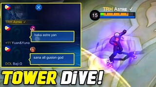 Makakatakbo ka pero hindi ka makakatakas sakin! Tower DIVE!