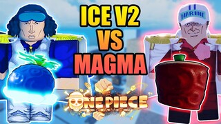 Ice Fruit V2 vs Magma Fruit - Which One Is Better Full Showcase in A One Piece Game