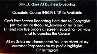 Billy 10 days A.I business bluepring course Download