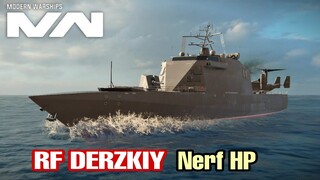 Modern Warships: nerfed RF DERZKIY in action. online match