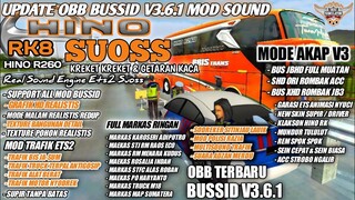 UPDATE OBB BUSSID V3.6.1 SOUND SUOSS HINO RK8 KREKET | GRAFIK HD REALISTIS | BUS SIMULATOR INDONESIA