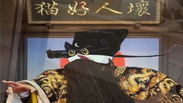 The cat wants to keep Mei company, but Mei won’t let it—what a tricky cat!