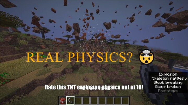 当 我的世界 拥有了真实物理！💥 Minecraft Physics Mod