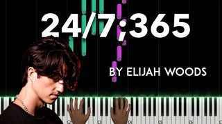 24/7; 365 by Elijah Woods piano cover + sheet music & lyrics