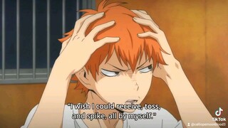 Hinata imitates Kageyama