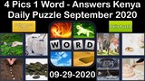 4 Pics 1 Word - Kenya - 29 September 2020 - Daily Puzzle + Daily Bonus Puzzle - Answer - Walkthrough