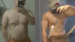 Sự lột xác của một otaku béo - cosplay thành Inosuke Hashibira tại Triển lãm truyện tranh May Day sa