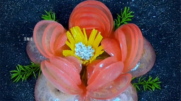 Tutorial Bunga Peony dari Tomat