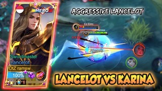 AGGRESSIVE LANCELOT VS KARINA, CARRY THE GAME - LANCELOT FASTHAND GAMEPLAY #399