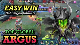 ARGUS EASY WIN UNLI ULTIMATE REGEN BY TOP GLOBAL ARGUS ༺1/ẴṝğǖS༻∞ MOBILE LEGENDS