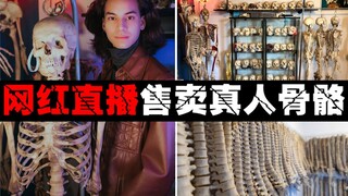 [Internet celebrity selling human bones] Live streaming to sell 200 human skeletons is really fun, a