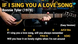 If I Sing You a Love Song - Bonnie Tyler (Easy Guitar Chords Tutorial with Lyrics)
