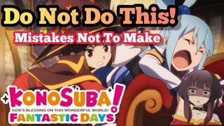 KonoSuba Fantastic Days: Mistakes Not To Make [DO NOT DO THIS!]