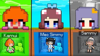 Mèo Simmy Thử Thách Xây "CĂN HẦM BÍ MẬT SIMMY SAMMY KAMUI" Trong Mini World