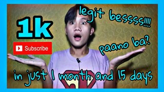 HOW TO GET 1k SUBSCRIBER 2020(youtube requirement)|Mar Ravelo