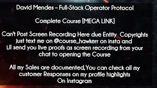 David Mendes  course  - Full-Stack Operator Protocol download