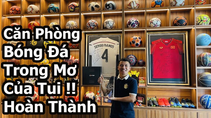 Thăm Nhà Đỗ Kim Phúc ngắm căn phòng bóng đá mới với áo đấu ĐT Việt Nam và bộ sưu tập Football xịn xò