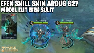 EFEK SKILL SKIN SEASON 27 ARGUS WINGED NIGHTMARE - TAMPILAN MODEL ELIT, EFEK SKILL SULIT