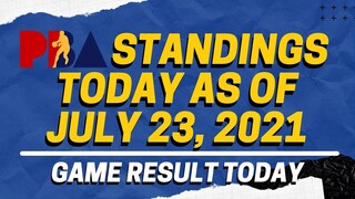 PBA STANDINGS TODAY AS OF JULY 23, 2021/PBA GAME RESULTS TODAY | UPCOMING GAMES SCHEDULE