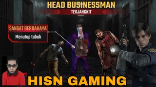 game zombie fire 3D.  ada zombie head businessman dengan pelindung tas