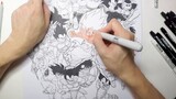 [Hand-drawn Dragon Ball] Draw the whole thing on one piece of paper - Sai Ajin (line drawing, colori