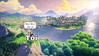 Thông báo ngày livestream và khung giờ trưa hoặc tối