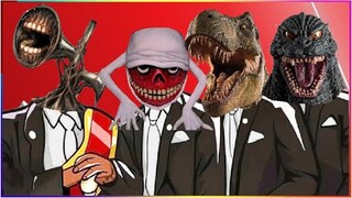 SIREN HEAD & BRIDGE WORM & T-REX & GODZILLA - Coffin Dance X Baby Shark COVER