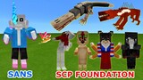 Sans vs. SCP Foundation (All 45 SCP) in Minecraft PE | Sans Only LOSE ONE TIME