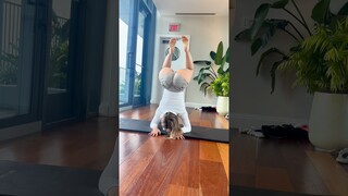 Perfecting my elbow stands! #stretching #yogagirl #flexibility