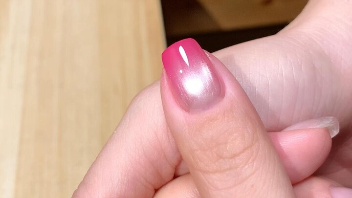 Wow! Warna persik, es serut jus buah!