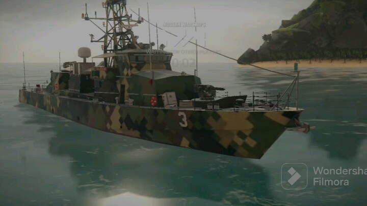 modern warships GamePlay t1 tugboat with a hypersonic missiles