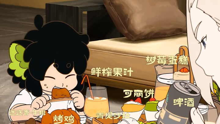 Xiao Hei: No comparison, no pain—our豪horning senior sister and our chef who loves to cook! (Food Enh