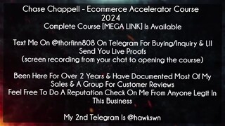 Chase Chappell - Ecommerce Accelerator Course 2024 Course Download