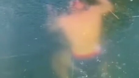 A professional swimmer, based on their own experiments, has demonstrated that a person who falls thr