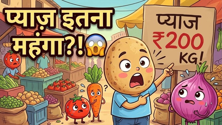 #प्याज़ हुआ इतना महंगा! 😱|इसका क्या राज़ है?|Vegetable cartoon story| Hindi cartoon| #urbantoon07