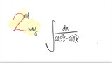2nd way: trig integral  ∫1/(cos^2(x) - sin^2(x)) dx