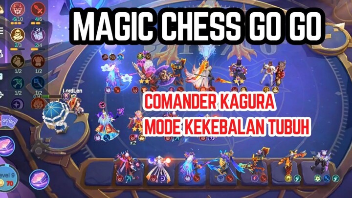 Magic chess go go - Main Rising star pakai comander kagura mode kekebalan tubuh