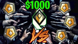 Valorant: 1 Radiant VS $1000 Challenge - Can He Win?