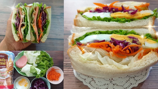 วิธีทำแซนวิชไส้ทะลัก แซนวิชไส้ไข่ดาว สอนทำพร้อมคำนวณต้นทุน