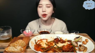 Gà cay nướng than, sủi cảo chiên, udon xào phần 6 #mukbang