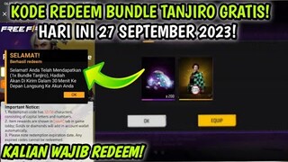 Kode Redeem Bundle Tanjiro Gratis! Kode Redeem Free Fire 27 September 2023 Hari Ini