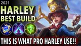 FIRST ITEM IS A MUST HAVE! | HARLEY BEST BUILD IN 2021 | MOBILE LEGENDS