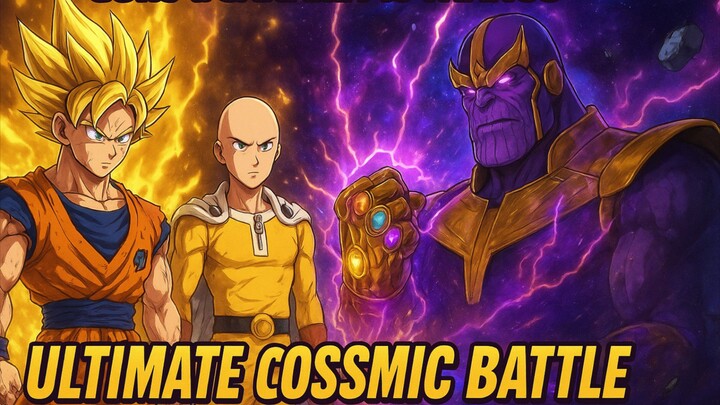 GOKU AND SAITAMA VS COSMIC THANOS