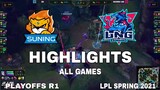 Highlight SN vs LNG All Game Playoffs R1 LPL Mùa Xuân 2021 LPL Spring 2021 Suning vs LNG Esports