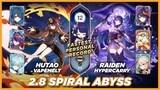Genshin Impact 2.8 Spiral Abyss Floor 12 - *New Personal Record - Hutao VapeMelt / Raiden Hypercarry