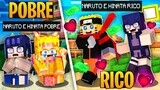 RICO VS POBRE DO NARUTO E HINATA no MINECRAFT!
