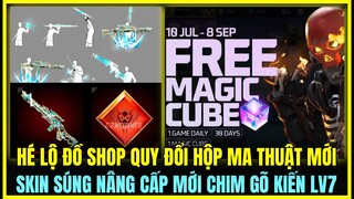 (Free Fire) HÉ LỘ ĐỒ MỚI SHOP QUY ĐỔI HỘP MA THUẬT SIÊU XỊN, SKIN SÚNG NÂNG CẤP MỚI CHIM GÕ KIẾN