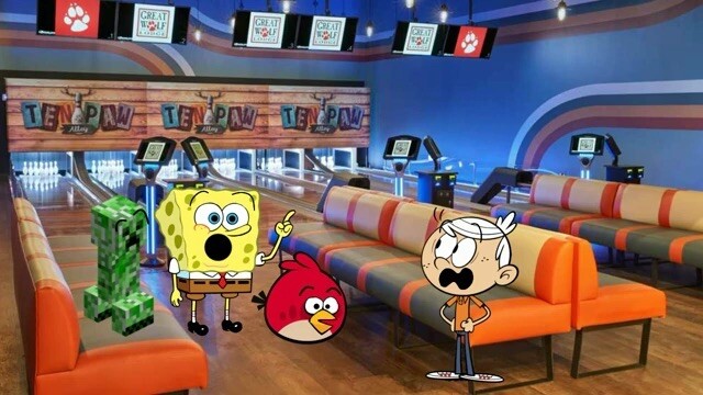 Koopa troopa misbehaves at the great wolf lodge